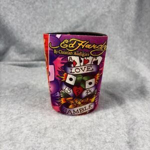 Ed Hardy By Christian Audigier Koozie Can Cooler Love Is A Gamble
